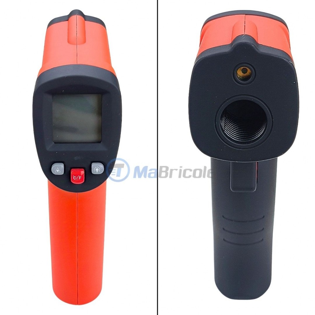 PeakTech 4935 – Thermomètre Infrarouge Laser -50°C à 400°C, Rapport 12:1, Mesure Rapide 0,5s