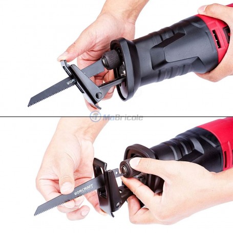Scie Sabre Sans Fil Compatible Dewalt 18V/20V - 3500 Tr/min, Variateur De Vitesse, Livrée Avec 4 Lames