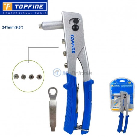 كماشة ربط يدوية241 مم لمسامير ربط عمياء من 2.4 إلى 4.8 مم من الفولاذ الكرومي TOPFINE | 170054 | كماشات | مابريكول الجزائر