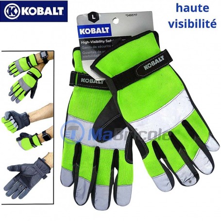 Gants de sécurité très visibles couleur jaune citron serrage scratch KOBALT|0495717 | Protection des mains | MaBricole Algérie