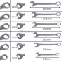 Jeu de 12 clés à fourche mixte 6-32 mm au Chrome Vanadium (Cr-V) TOPFINE | TF170322 | Clé et douille | MaBricole Algérie