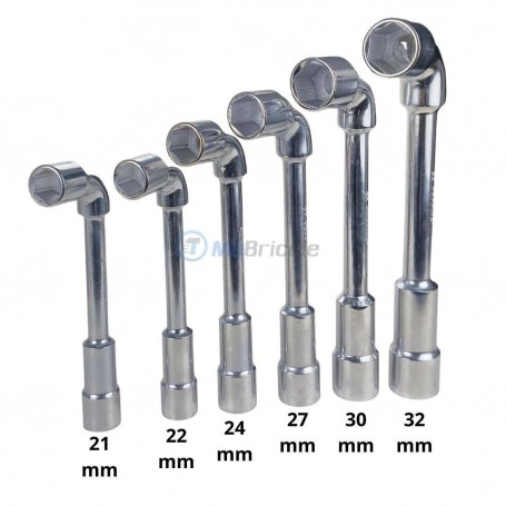 Jeu De 8 Clés à Pipe Double Face Longues 6-22 Mm WGB No.450 K - Clé à Bougie