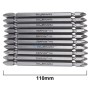 Jeu de 10 PCS embouts PH2 x 110mm tête Aimanté TOPFINE | TF230101 | Pour perceuse et visseuse | MaBricole Algérie