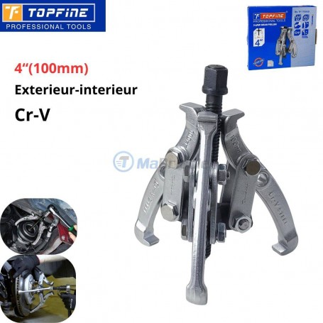 Arrache Roulements 4" 100mm Interne/Externe 2positions en Cr-V TOPFINE | TF-170930SM | Clé et douille | MaBricole Algérie