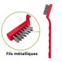 Kit de 3 mini brosses de nettoyage multi-usages poils en laiton nylon et métal 174×20mm | Autre outils | MaBricole Algérie