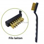 Kit de 3 mini brosses de nettoyage multi-usages poils en laiton nylon et métal 174×20mm | Autre outils | MaBricole Algérie