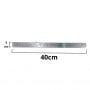Règle métallique plate de 40 cm de long et 3 cm de large avec graduations millimétriques