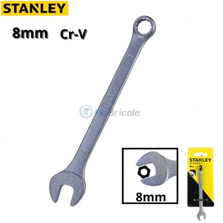 Clé à fourche mixte 08 mm longueur 120 mm STANLEY | 4-87-058 | Clé et douille | MaBricole Algérie