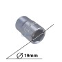 Douille pour cliquet 1/2" 6PT 19 mm longeur 38 mm en chrome vanadium STANLEY | 1-17-097 | Clé et douille | MaBricole Algérie