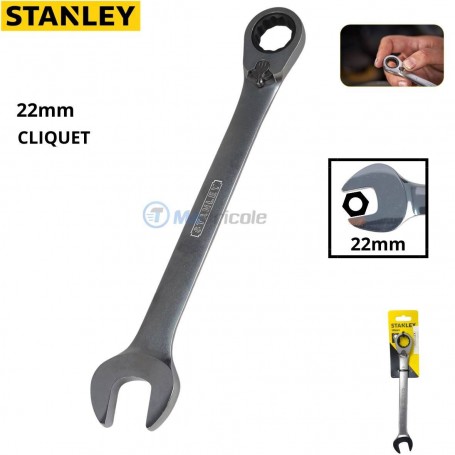 Clé mixte à cliquet 22 mm longeur 288 mm STANLEY | 1-17-371 | Clé et douille | MaBricole Algérie