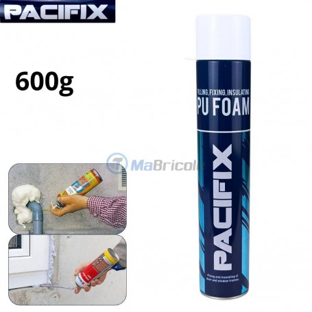 Mousse de polyuréthane pour réparation et isolation et fixation 600g PACIFIX | AK2977 | Fixation | MaBricole Algérie