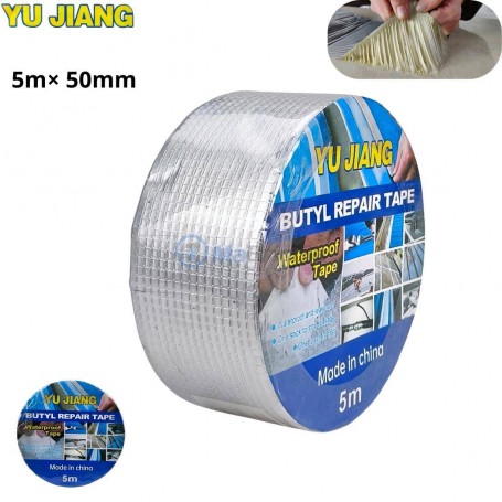 Flash bande, ruban auto-adhésif étanche en aluminium Imperméable à leau 5m×50mm GRIS YU JIANG | S-152 | Fixation | MaBricole Algérie