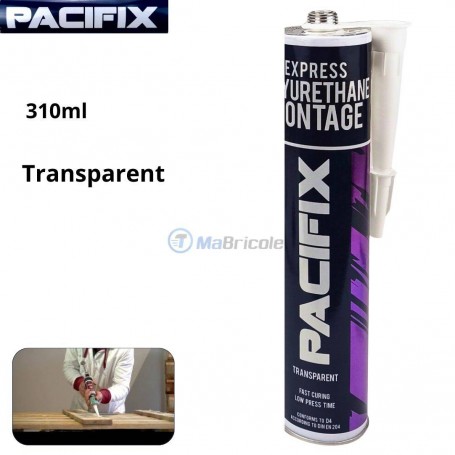 Tube de montage polyuréthane express pour coller des surfaces multiples 310 ml séchage rapide imperméable PACIFIX | RS0156 | Fixation | MaBricole Algérie