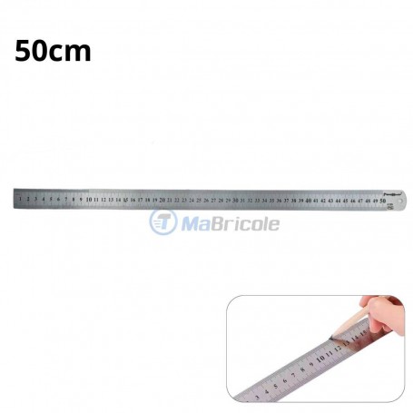 Règle métallique de mesure de 50 cm | Outils de mesure | MaBricole Algérie