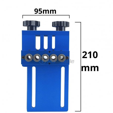 Gabarit De Perçage Vertical Pour Bois - Guide Pour Trous 6, 8 Et 10 Mm - Aluminium - Neuf