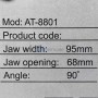 Etau de fixation double position 68mm 90° dimensions 210×260mm AT-8801 | Fixation | MaBricole Algérie