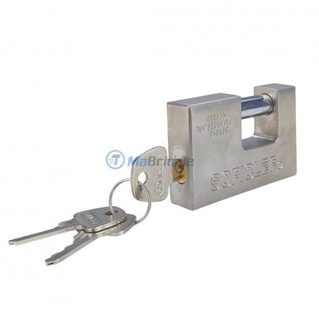 Cadenas à Disque Inox 90 Mm – Résiste Aux Intempéries, Livré Avec 6 Clés (lot De 2)