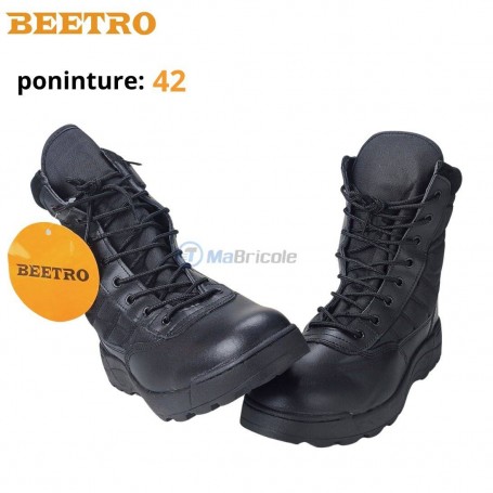 Godasse de securite magnum avec fermeture éclair sur côté et fermeture velcro pointure 42 noirBEETRO | TC0386-42 | Protection des pieds | MaBricole Algérie