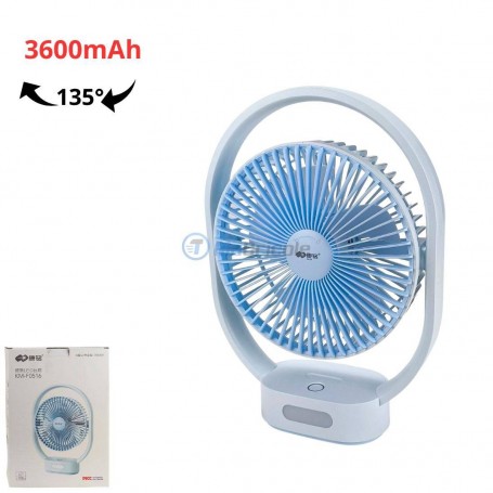 Ventilateur de bureau rechargeable avec 3 vitesses différents et lampe LED USB type C | Accessoires maison | MaBricole Algérie