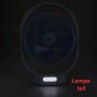 Ventilateur de bureau rechargeable avec 3 vitesses différents et lampe LED USB type C | Accessoires maison | MaBricole Algérie