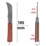 MaBricole | DINGQI | Outils de découpe | Couteau pliable multi-usage longueur 185 mm pour jardinier DINGQI