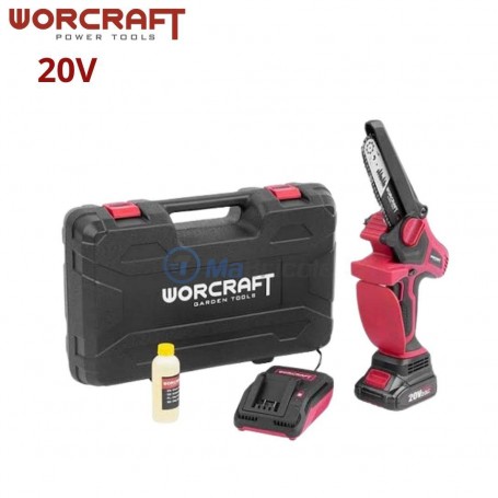 Mini scie à chaine sans fil 145mm 20V avec batterie chargeur coffret WORCRAFT | CHS-S20LIBPM | Scie à chaîne et Débroussailleuse | MaBricole Algérie