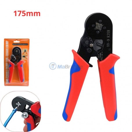 MaBricole | | Pinces | Pince à sertir auto-ajustable pour embouts de câble 0.25-10 mm 175 mm | HSC8-6-4A