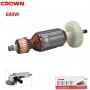 Induit rotor pour meuleuse d'angle 600W Crown avec boîte d'emballage et image de la meuleuse