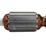 Induit ou rotor de meuleuse d'angle avec bobinages en cuivre visibles