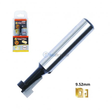MaBricole | TACTIX | Pour défonceuse, paumelleuse et rabot | Fraises rotatives 9.52mm tige 8mm TACTIX | 420001