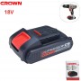 Batterie Peceuse Visseuse CROWN (CT21056LM-1.5) 18V 1.5Ah Lithium-ion CROWN | BR-CT21056LM-1.5 | Pour perceuse et visseuse | MaBricole Algérie