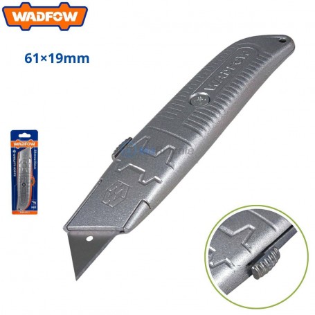 Cutteur auto rétractable robuste longueur 150mm lame 19×61mm WADFOW | WSK6661 | Outils de découpe | MaBricole Algérie