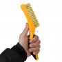 Brosse métallique courbée avec une manche ergonomique longueur 255 mm dorée | Autre outils | MaBricole Algérie