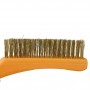 Brosse métallique courbée avec une manche ergonomique longueur 255 mm dorée | Autre outils | MaBricole Algérie