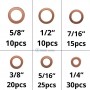 مجموعة حلقات نحاسية مانعة للتسرب 110 قطعة بأحجام مختلفة | ملحقات أخرى | مابريكول الجزائر