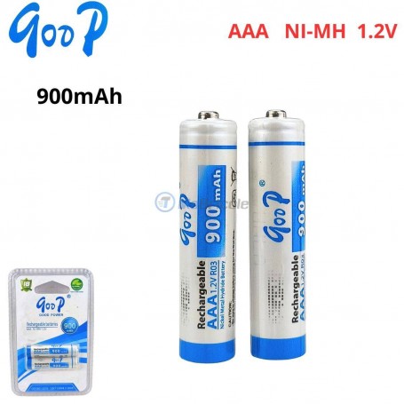 2Pile rechargeable 1.2V 900mAh AAA NI-MH GOOP | Batteries et chargeur | MaBricole Algérie