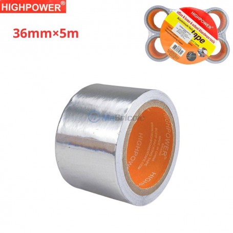 Jeu de Ruban adhésif en aluminium multi-usages 36 mm x 5 m 6PCS HIGHPOWER | NP1234 | Fixation | MaBricole Algérie