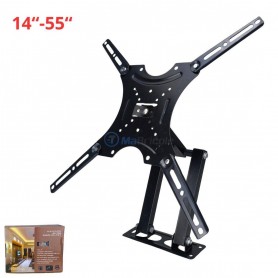حامل حائط لتلفزيون بشاشة مسطحة من 14 إلى 55 بوصة 180درجة أقصى حمل 50كغ