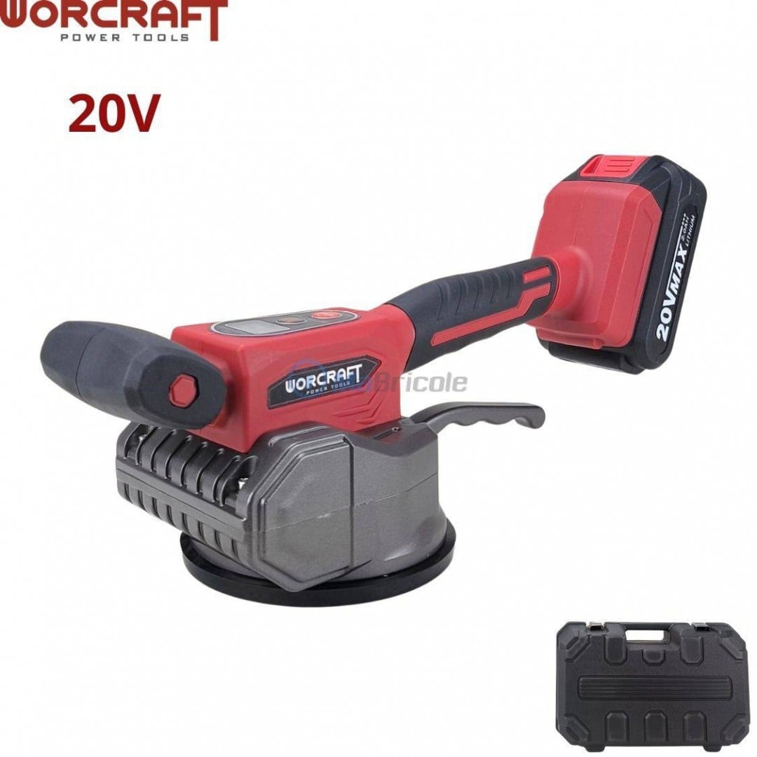 Vibreur De Carrelage Rechargeable 21V 100 Kg – Machine Pose Carrelage 5 Vitesses Avec 2 Batteries Puissantes