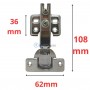 Deux charnières invisible plat 69G SMTOP | SM-S011A | Paumelles et charnières | MaBricole Algérie