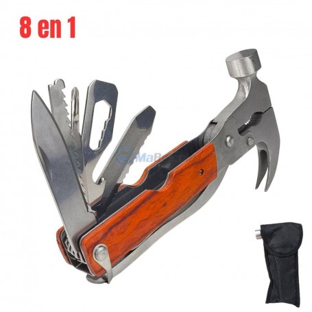 MaBricole | | Marteaux et massettes | Mini marteau multifonction 8 fonction en 1 avec pochette