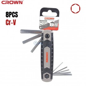 مجموعة من 8 مفاتيح ألين (1.5 مم - 8 مم) من الكروم-فاناديوم كراون | CPHOF-HMAX08