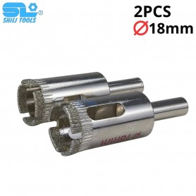 منشاري ثقب ألماسيين للزجاج والجرانيت والسيراميك والخرسانة ∅18مم شيلي تولز | SL-PL-1001