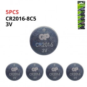 مجموعة 5 بطاريات زر 3فولط ليثيوم CR2016-8C5 جي بي