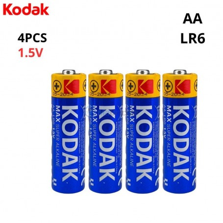 مجموعة من 4 بطاريات AAA 1.5 فولط LR6 فائقة القلوية كوداك
