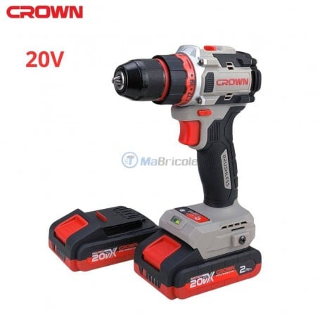 Visseuse sans fil 20V avec 2 batteries lithium-ion et chargeur CROWN | CT21128HMX-2 BMC