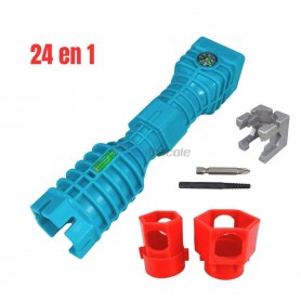 MaBricole | | Coffret multi-outils | Lampe torche LED portable à 5 modes rechargeable à l'énergie solaire avec un kit d'outils à main de 16 pièces