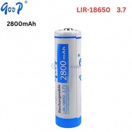 MaBricole | GOOP | Batteries et chargeur | Pile li-ion rechargeable LIR-18650 2800mAh 3.7V GOOP