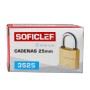 MaBricole | SOFICLEF | Serrures et verrous | Cadenas en acier 25×42 mm finition en laiton avec 3 clé SOFICLEF | 3525