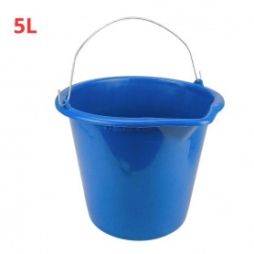 دلو بلاستيكي سعة 5 لترات بمقبض معدني